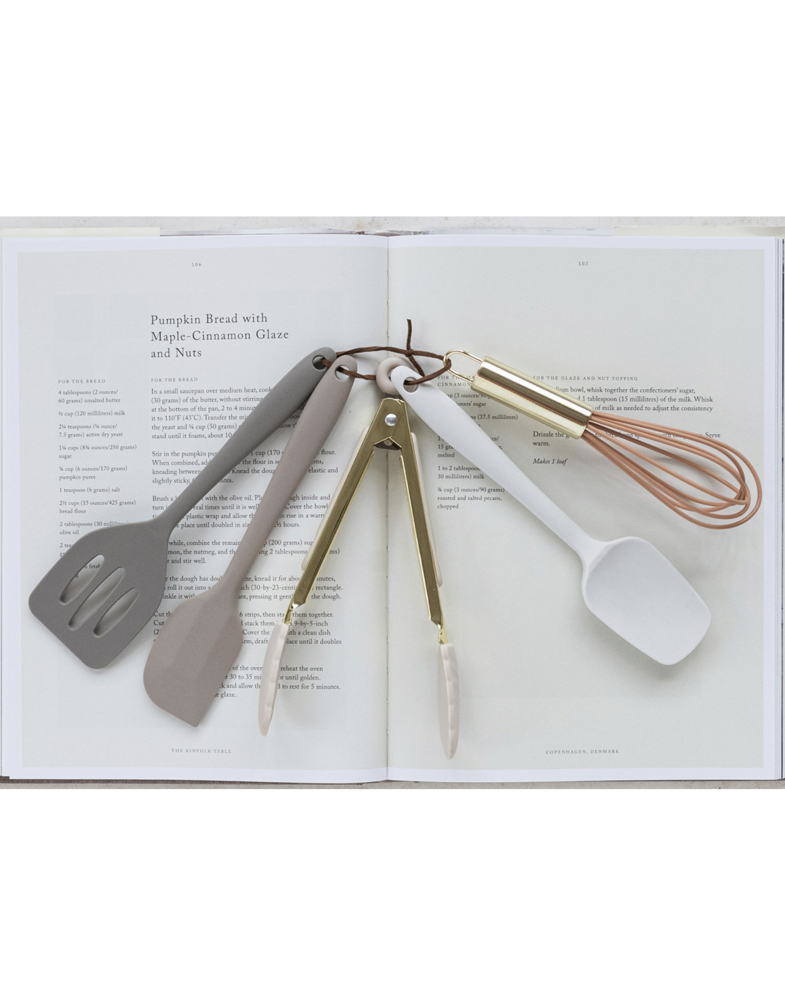 Creative Co-Op Silicone & Metal Mini Kitchen Tools, set of 5