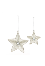 Melrose Glass Star Ornament, Small