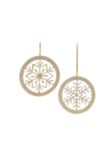 Melrose Round Jeweled Snowflake Ornament