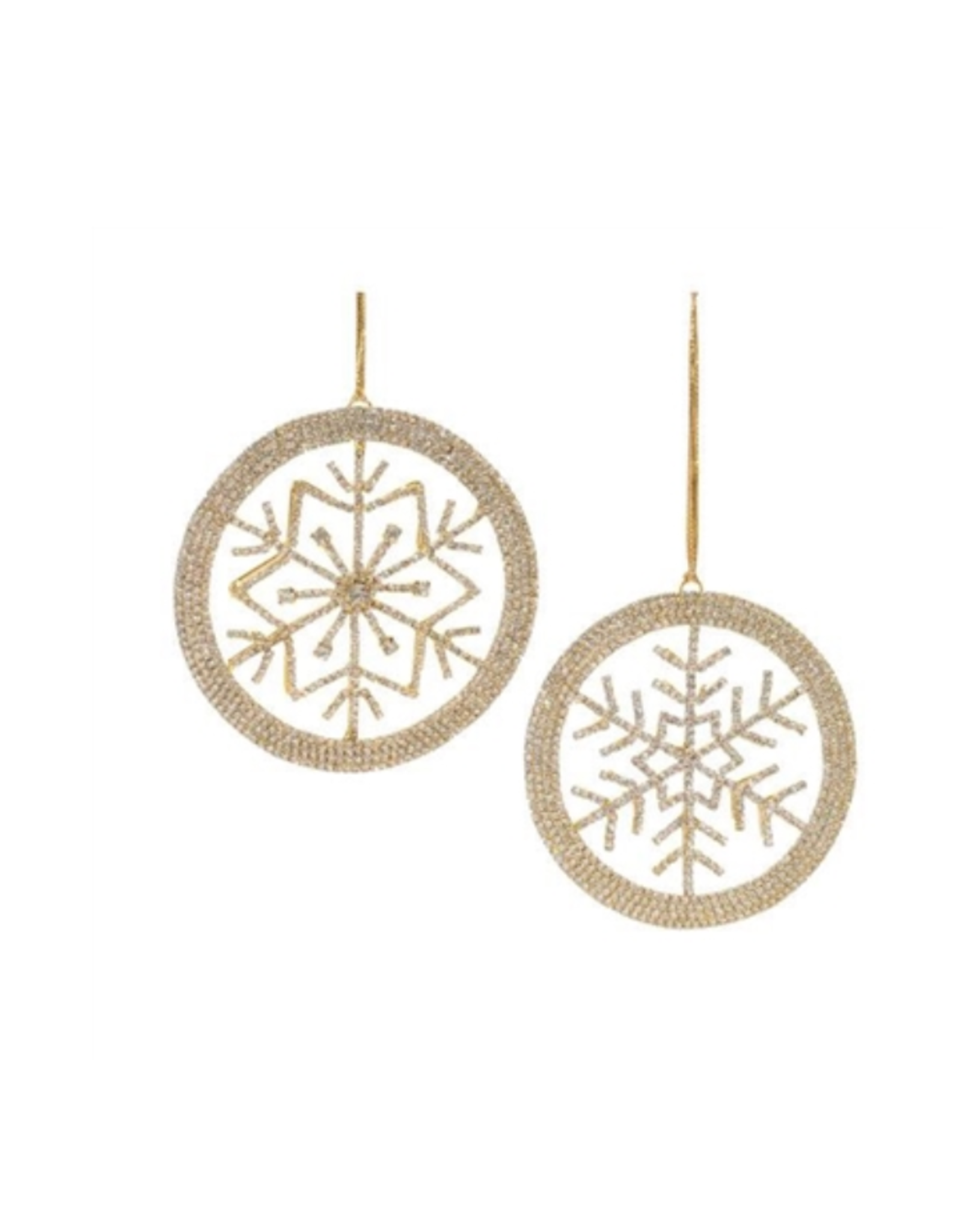 Melrose Round Jeweled Snowflake Ornament