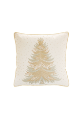 Melrose Gold & Silver Beaded Christmas Tree Pillow