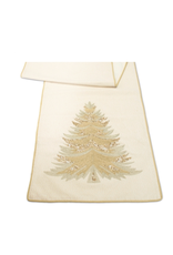 Melrose Gold & Silver Beaded Christmas Tree Table Runner