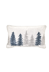 Melrose Navy & Silver Beaded Christmas Tree Pillow