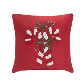 Melrose Candy Cane Design Pillow