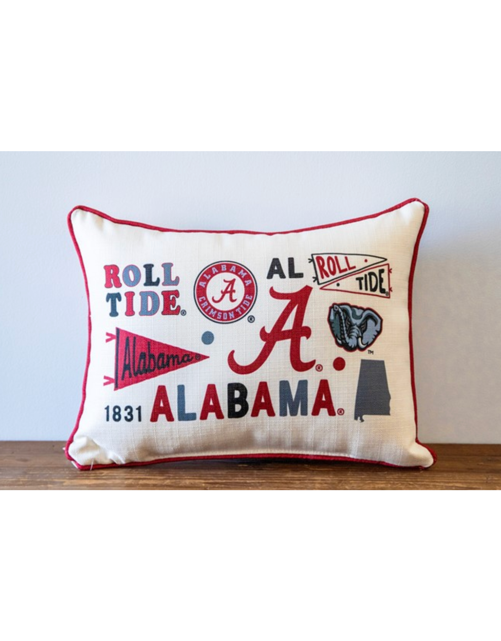 Little Birdie Alabama Collegiate Cluster Pillow