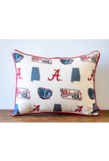 Little Birdie Alabama Collegiate Cluster Pillow