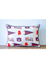 Little Birdie Auburn Collegiate Cluster Reversible Pillow