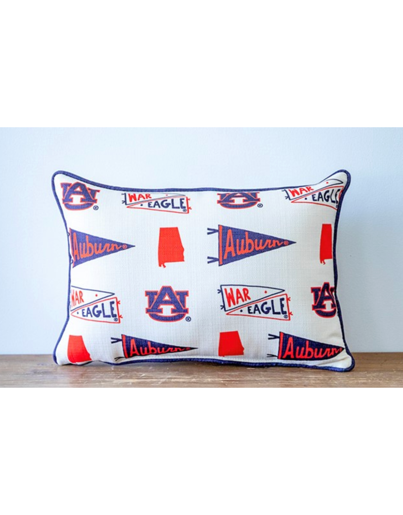 Little Birdie Auburn Collegiate Cluster Reversible Pillow