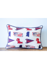 Little Birdie Ole Miss Collegiate Cluster Reversible Pillow
