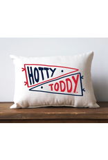 Little Birdie Hotty Toddy Ole Miss Pillow with Navy Piping