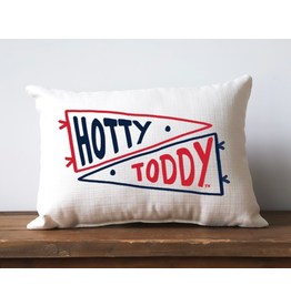 Little Birdie Hotty Toddy Ole Miss Pillow with Navy Piping