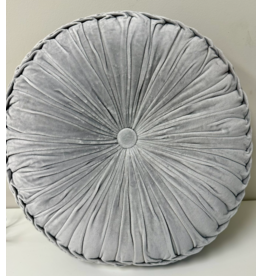 PD Home & Garden 15.75" Light Blue Round Tuffted Pillow