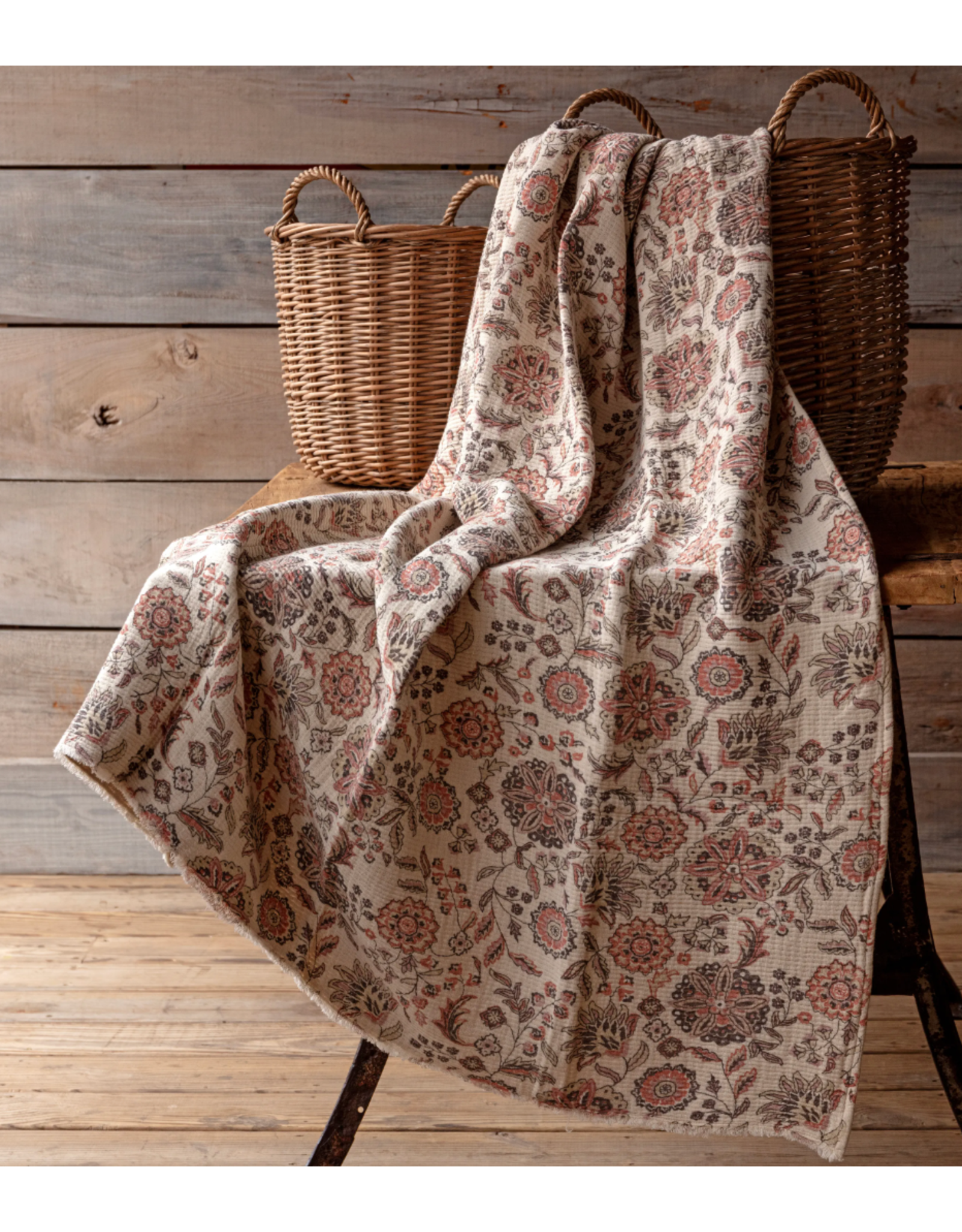 Porch View Home Botanical Cotton Throw