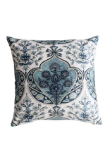 Creative Co-Op 18" Cotton Blend Velvet Floral Pillow