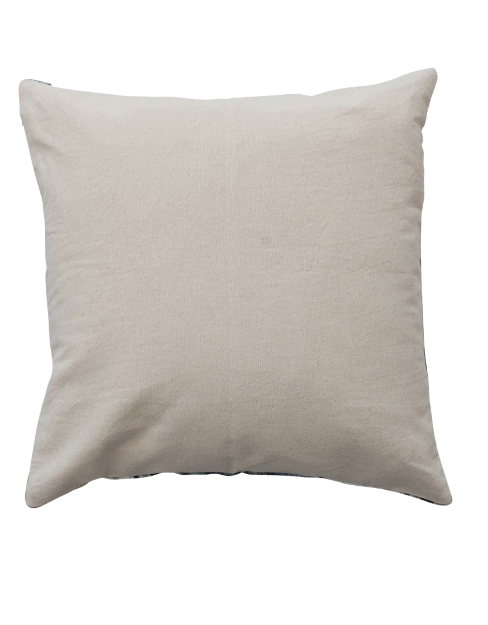 Creative Co-Op 18" Cotton Blend Velvet Floral Pillow