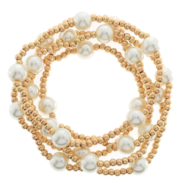 Golden Stella Pearl Radiance Bracelet Set