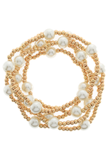 Golden Stella Pearl Radiance Bracelet Set