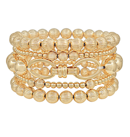 Golden Stella Bold Links Bracelet Stack