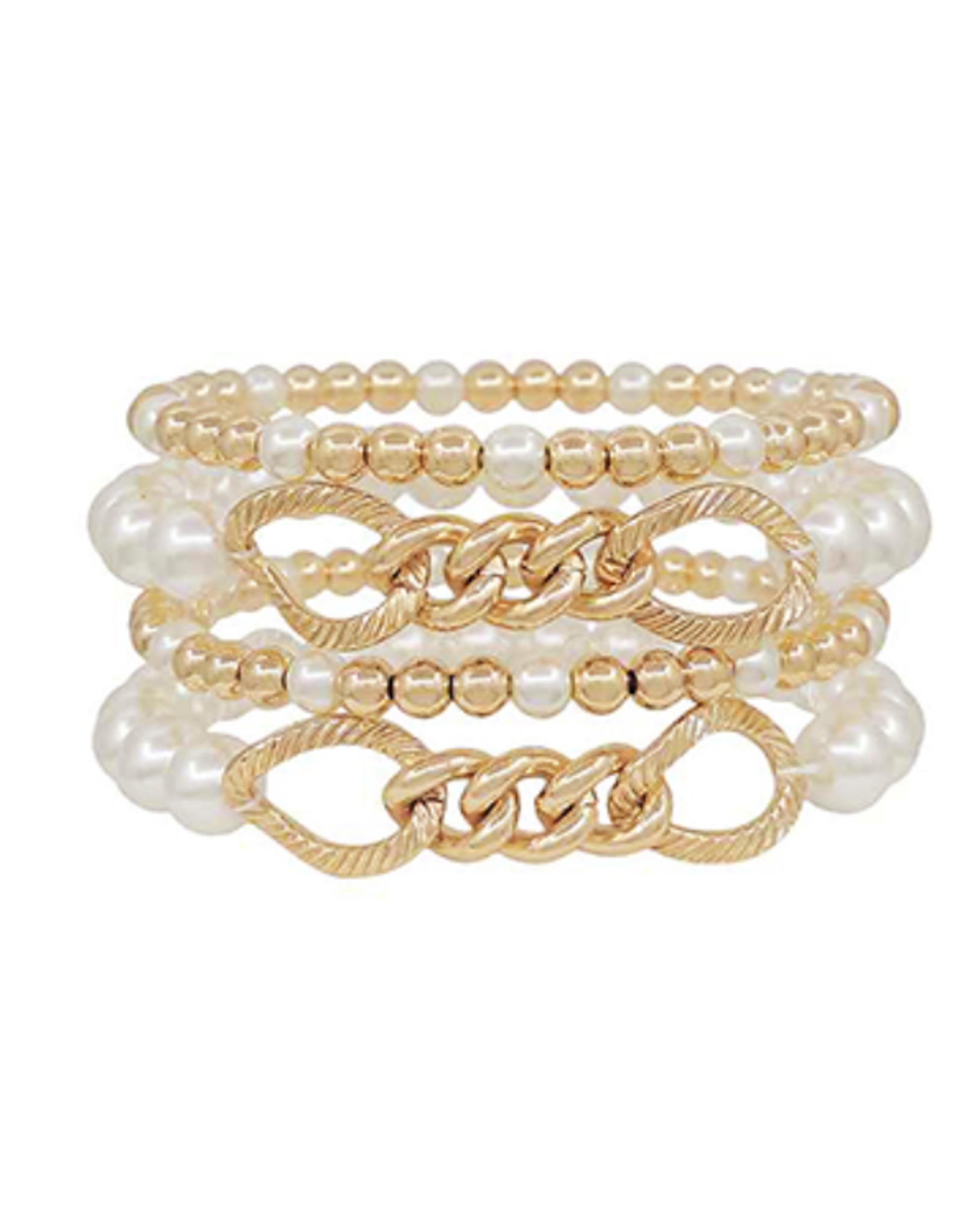 Golden Stella Mia Gold & Pearl Link Bracelet