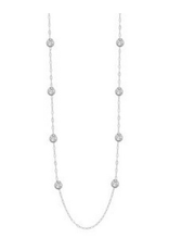 Meghan Browne Aiden Crystal Station Silver Necklace
