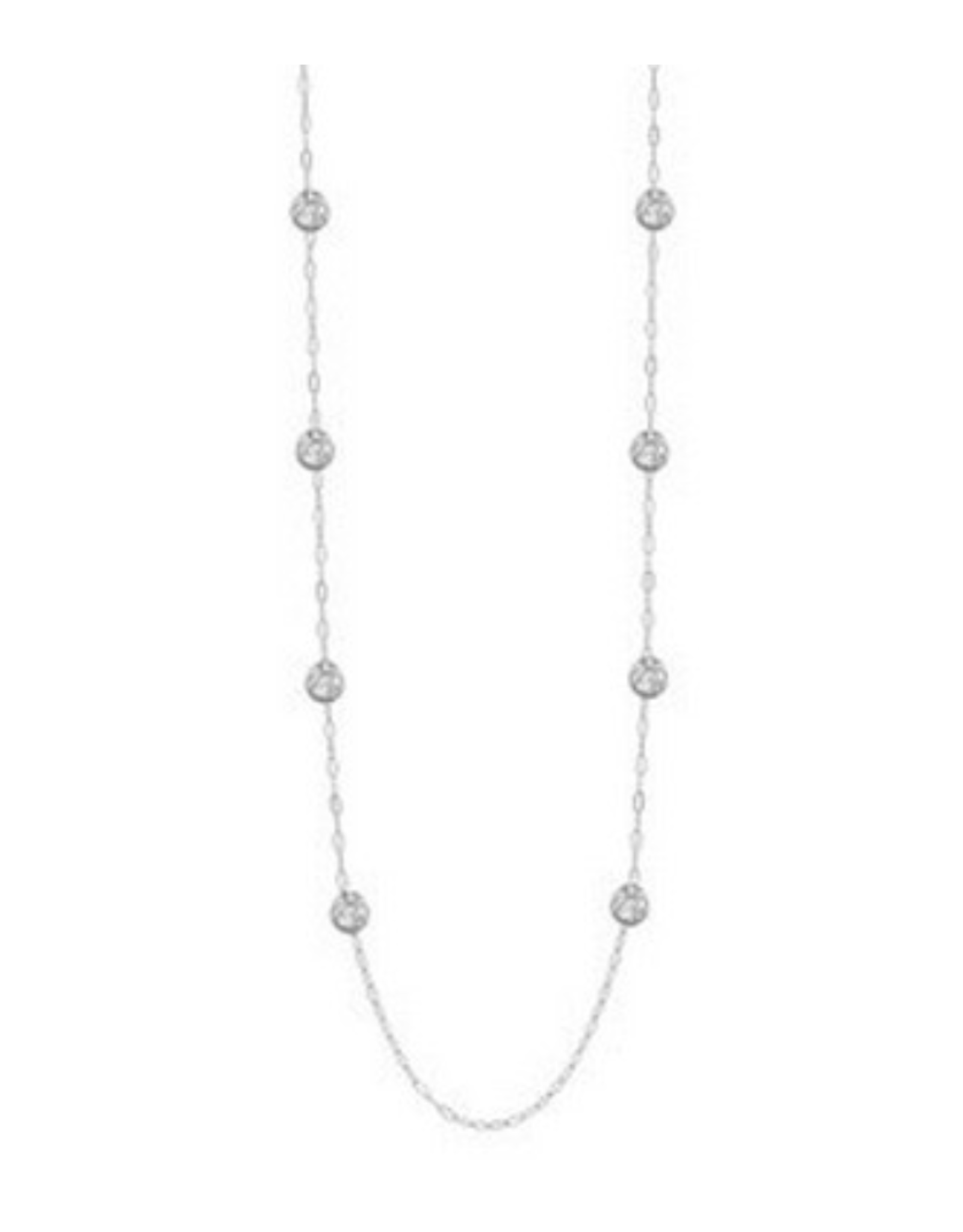 Meghan Browne Aiden Crystal Station Silver Necklace