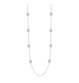 Meghan Browne Aiden Crystal Station Silver Necklace