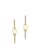 Meghan Browne Rock Link Rhinestone Bar Earring