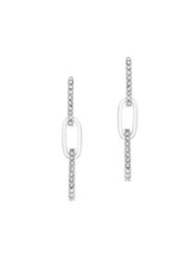 Meghan Browne Rock Link Rhinestone Bar Earring