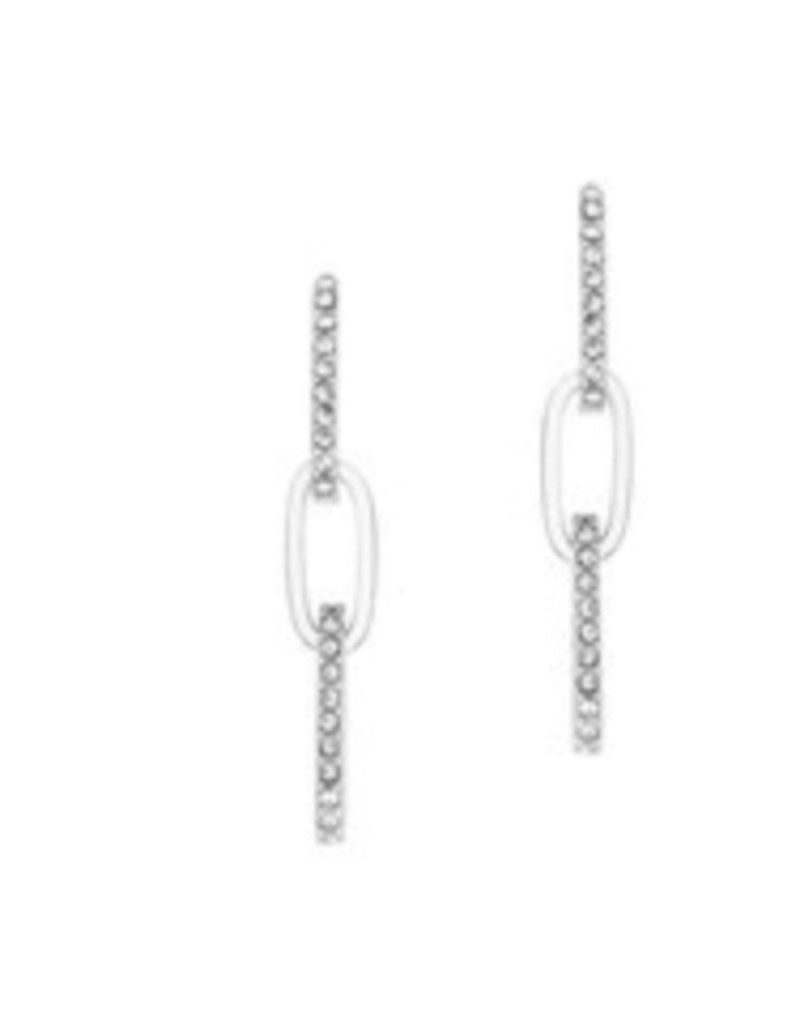 Meghan Browne Rock Link Rhinestone Bar Earring
