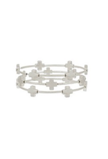 Meghan Browne Luke Triple Strand Silver Bracelet