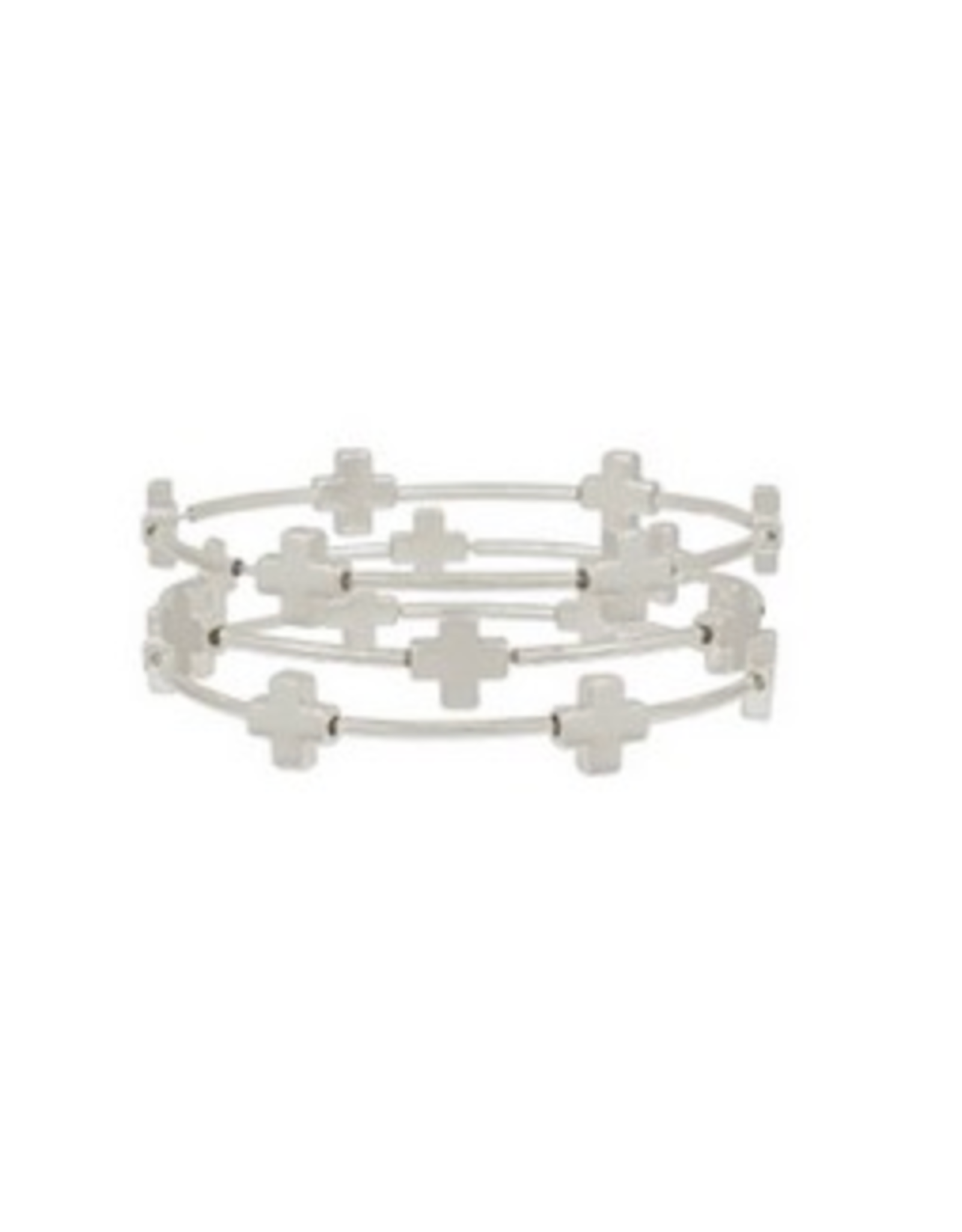 Meghan Browne Luke Triple Strand Silver Bracelet
