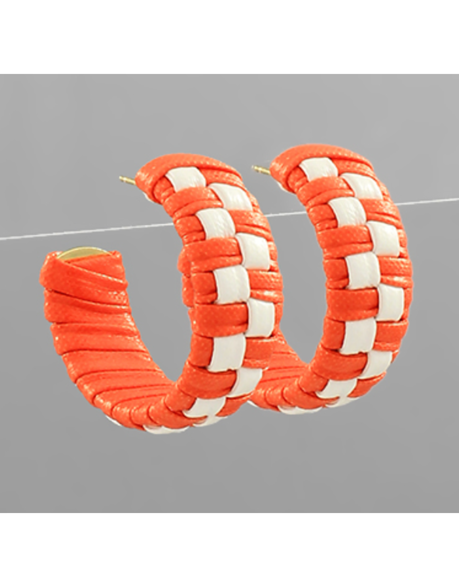 Golden Stella Orange Checkered Hoops
