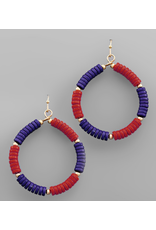 Golden Stella Team Spirit Beaded Hoop