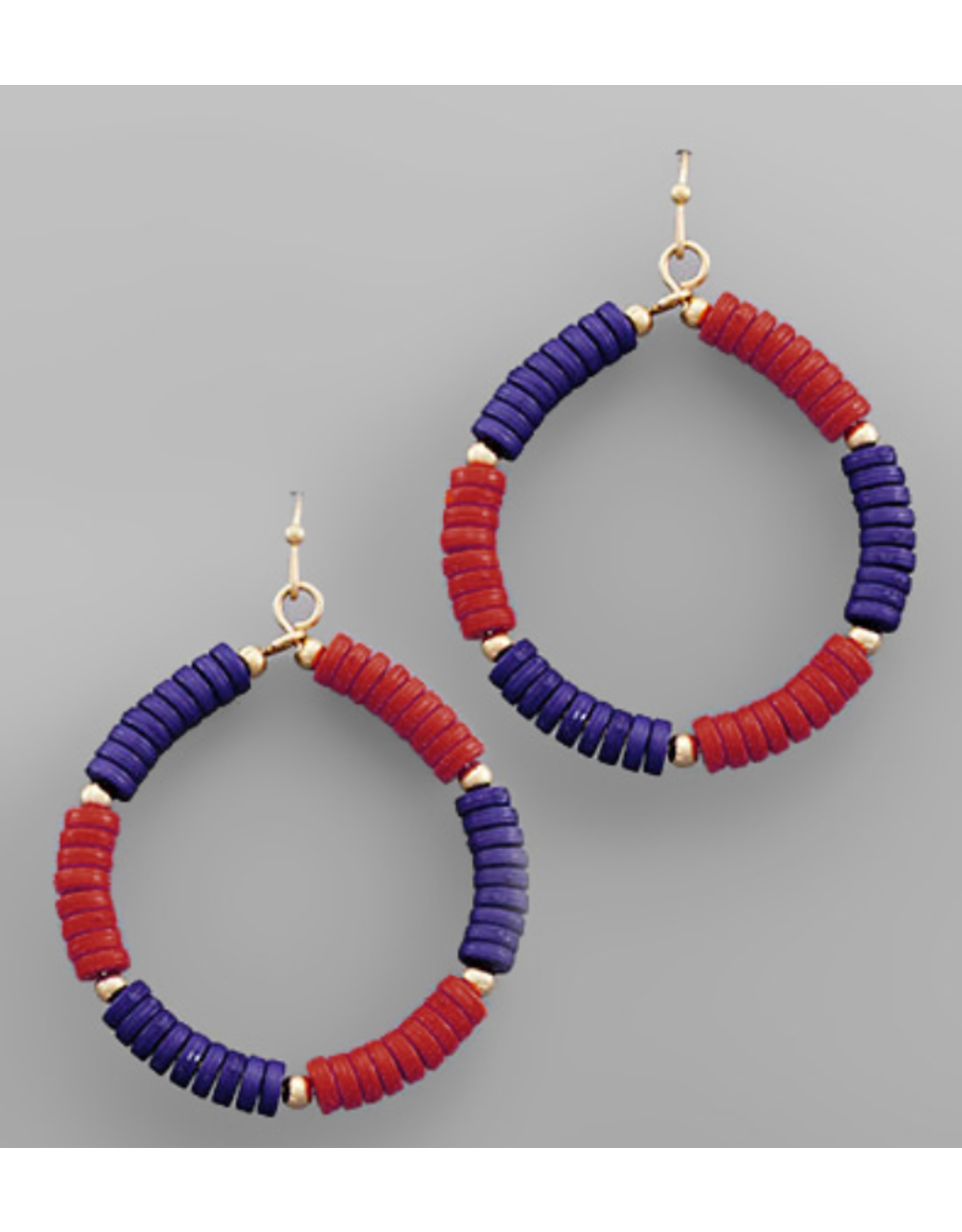 Golden Stella Team Spirit Beaded Hoop