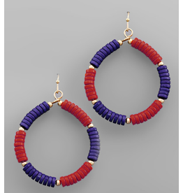 Golden Stella Team Spirit Beaded Hoop
