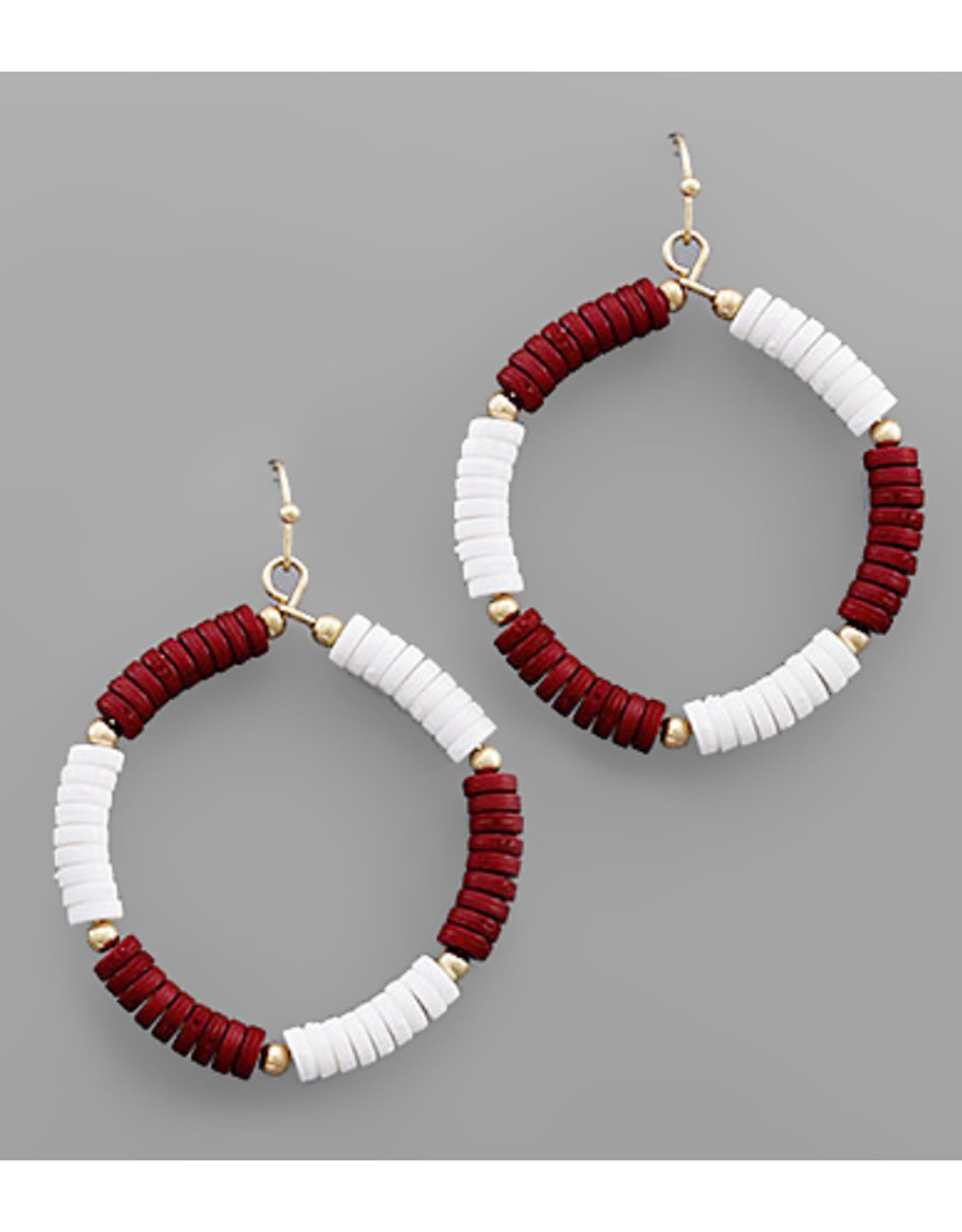 Golden Stella Team Spirit Beaded Hoop