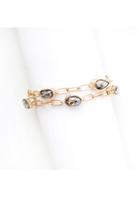 Meghan Browne Goldie Black Diamond Bracelet