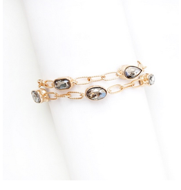Meghan Browne Goldie Black Diamond Bracelet