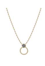 Meghan Browne Dade Hematite Clover Necklace