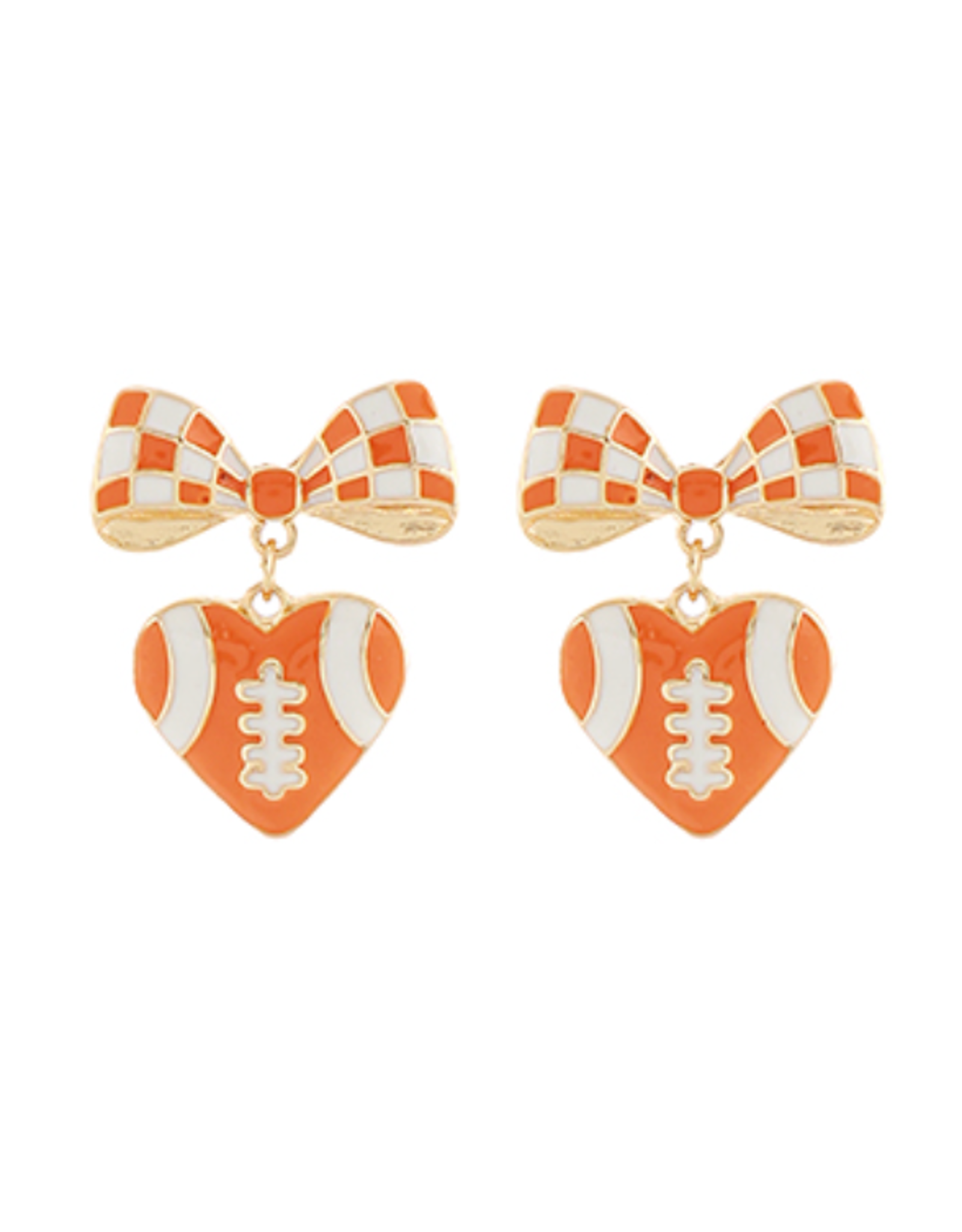 Golden Stella Checkered Board Cheer Earring