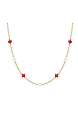 Meghan Browne Dame Gold Seed Bead Necklace