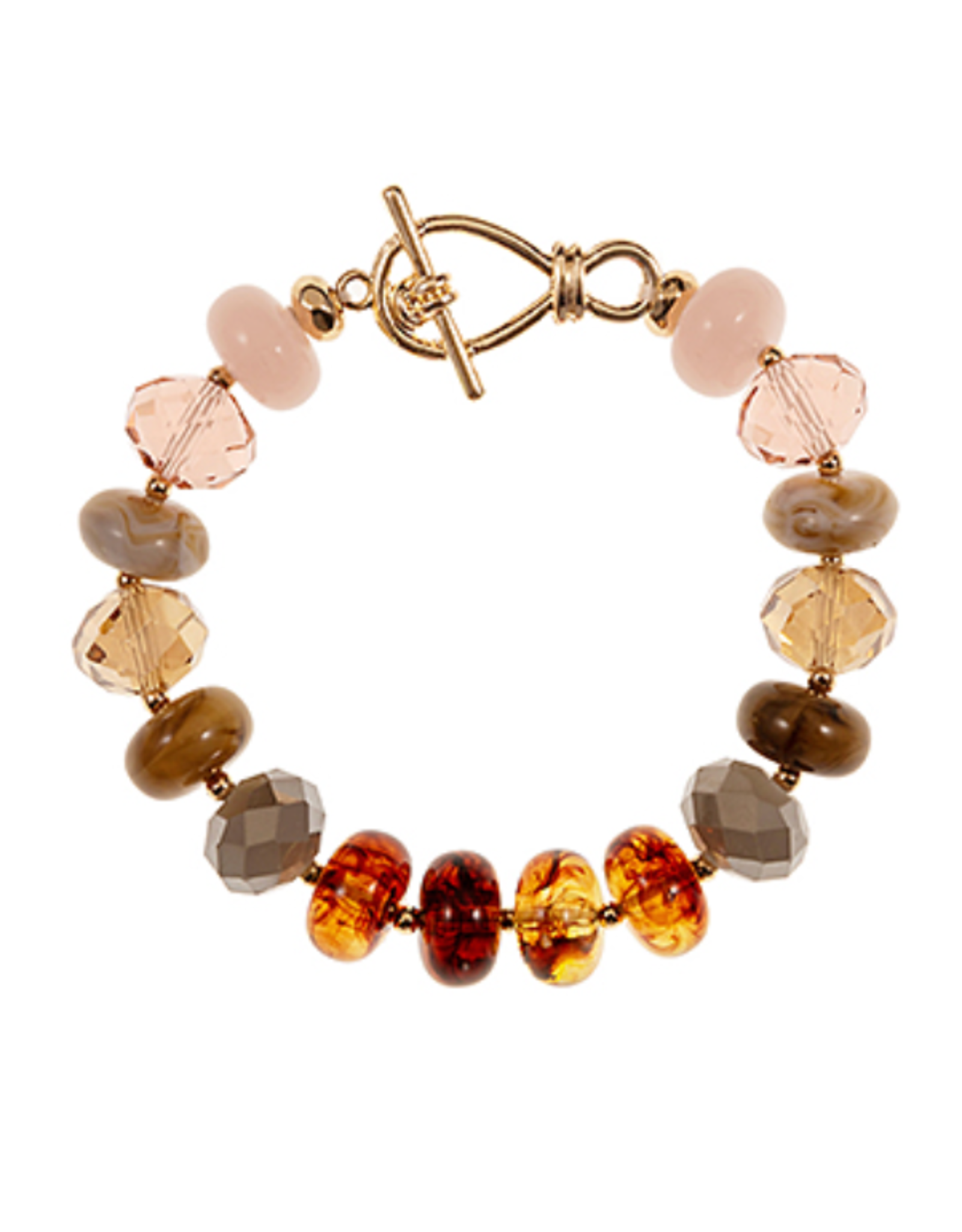 Golden Stella Beaded Bliss Toggle Bracelet