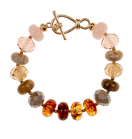 Golden Stella Beaded Bliss Toggle Bracelet