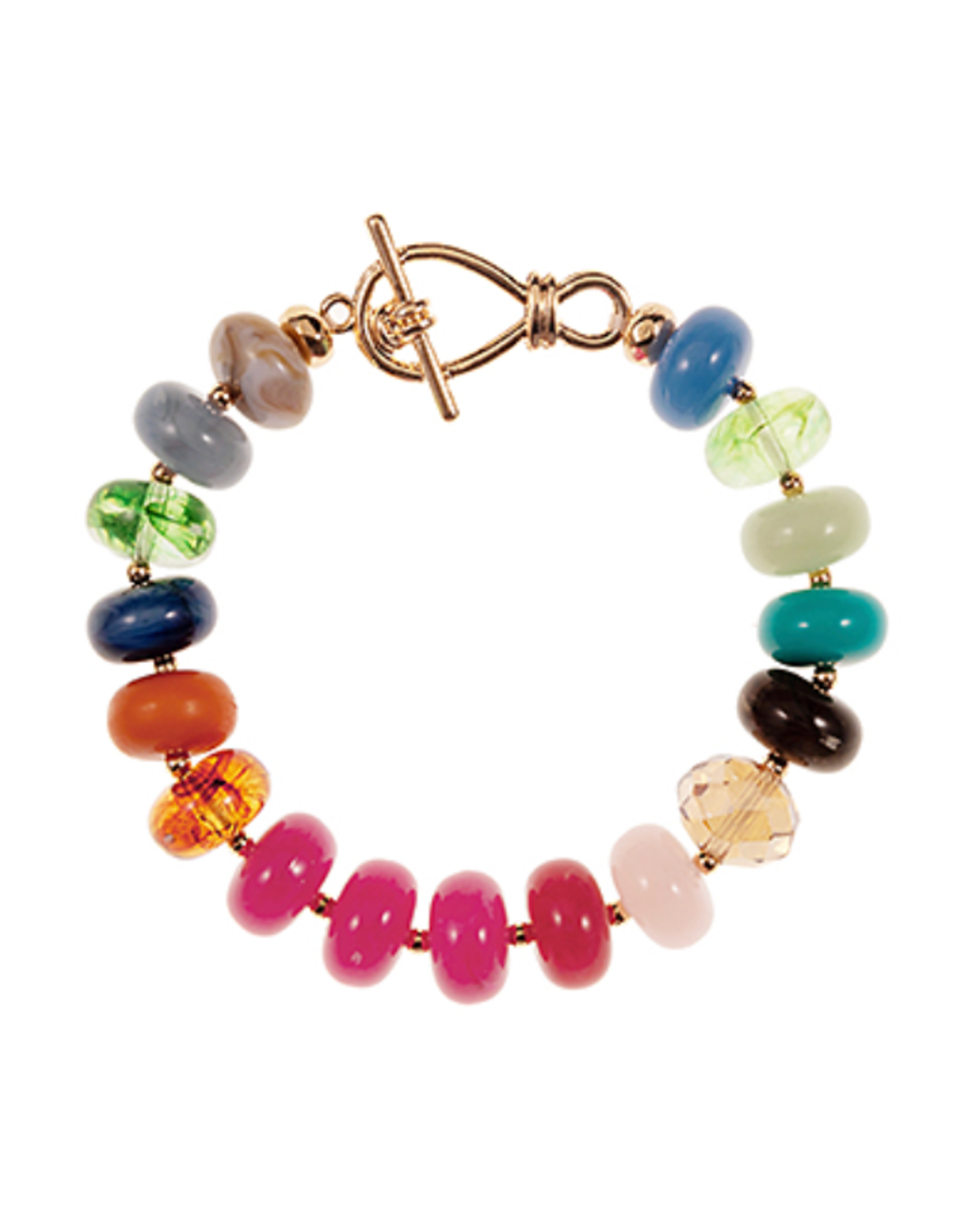 Golden Stella Beaded Bliss Toggle Bracelet