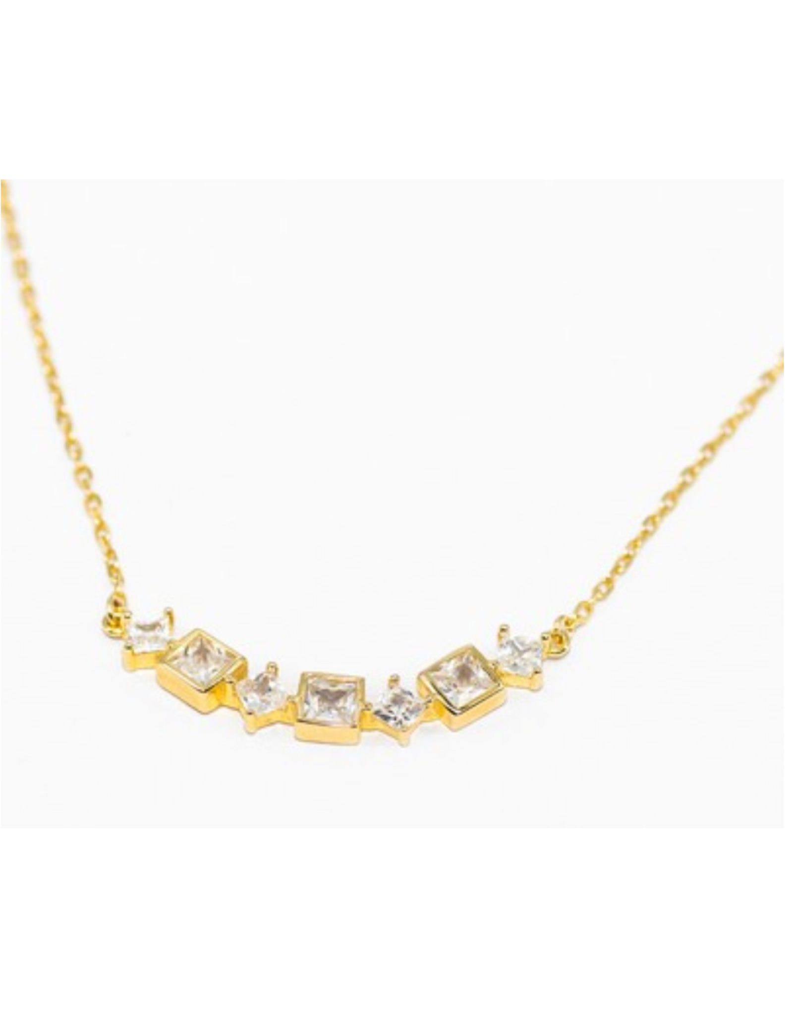 Meghan Browne Alana 18K Necklace with Geometric Shape