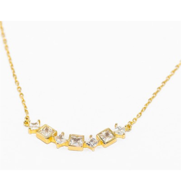 Meghan Browne Alana 18K Necklace with Geometric Shape