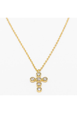 Meghan Browne 18K Necklace with Diamond Cross Pendant