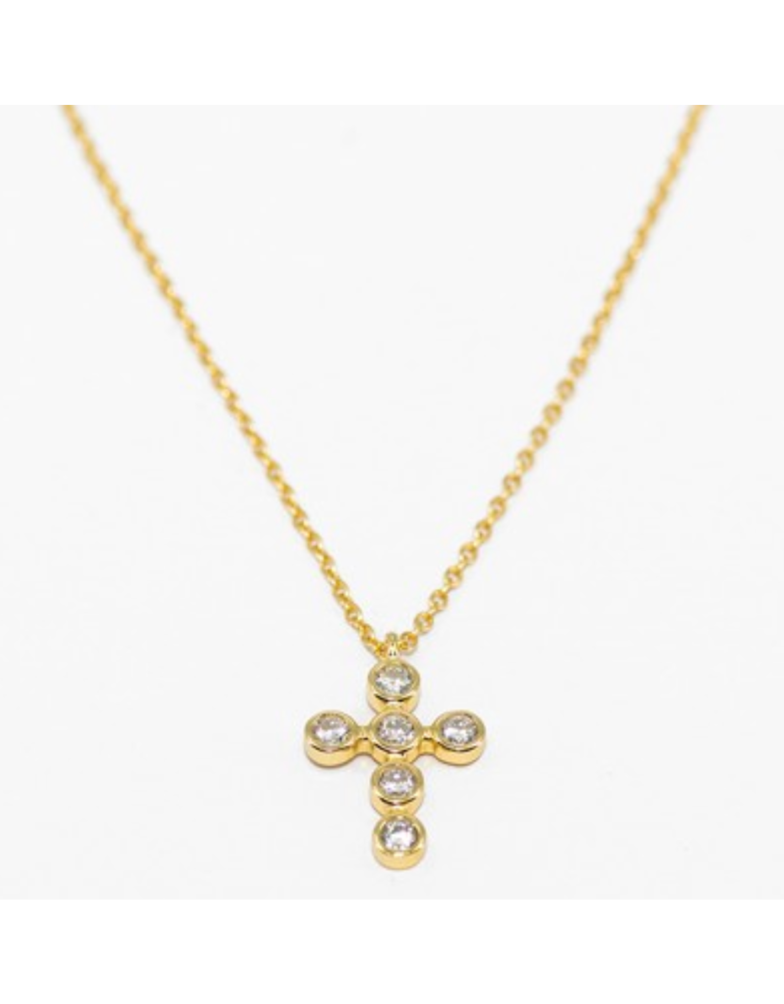 Meghan Browne 18K Necklace with Diamond Cross Pendant