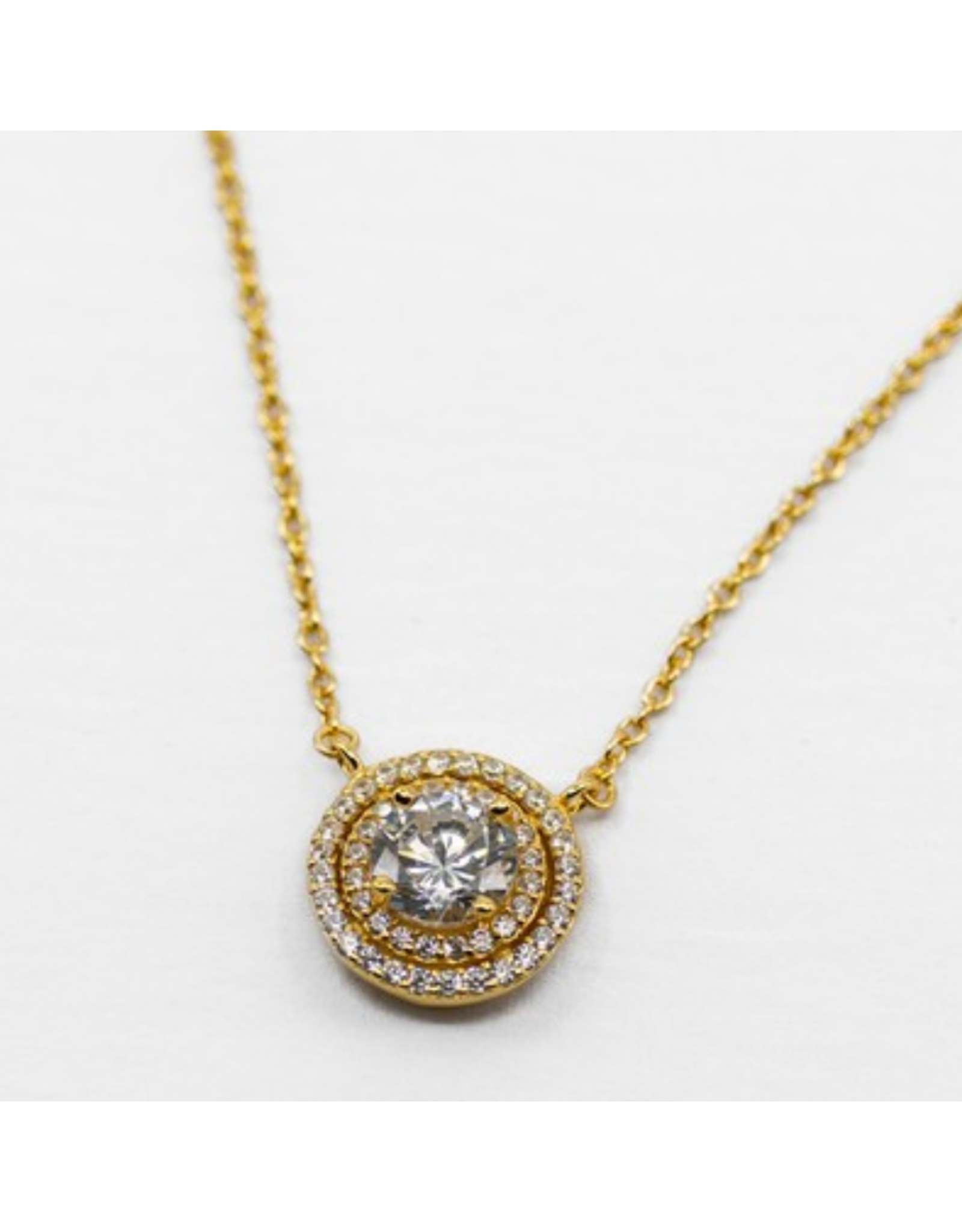 Meghan Browne 18K Diamond Necklace with Double Diamond Band