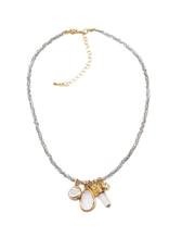 Meghan Browne Gold Chain Necklace with Black Diamond Charm Pendants
